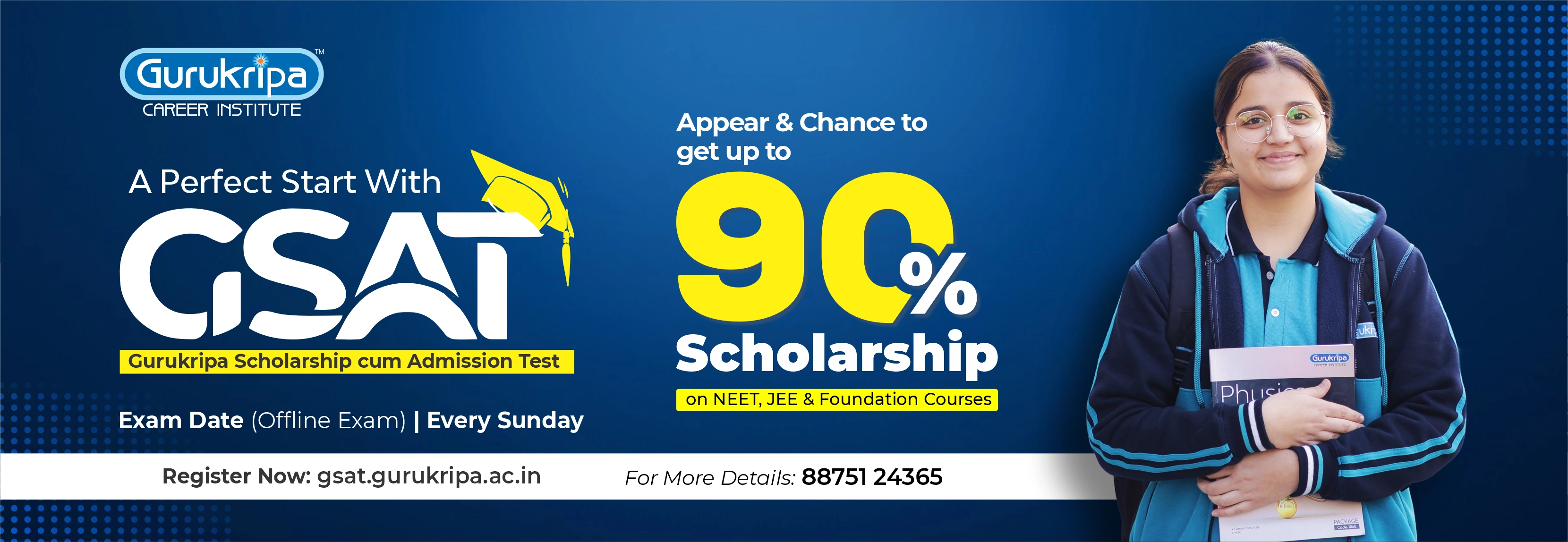 GSAT Scholarship Test | Get up to 90% Scholarship for NEET & JEE